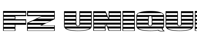 FZ UNIQUE 45 EX font preview