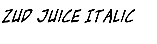 Zud Juice Italic font preview