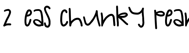 2Peas chunky peanut butter font preview