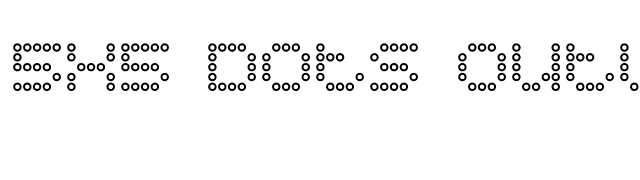 5x5 Dots Outline font preview