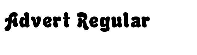 Advert Regular font preview