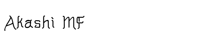 Akashi MF font preview