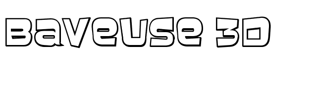 Baveuse 3D font preview