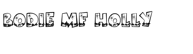 Bodie MF Holly font preview