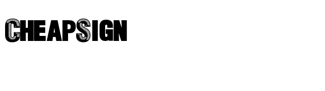 CheapSign font preview