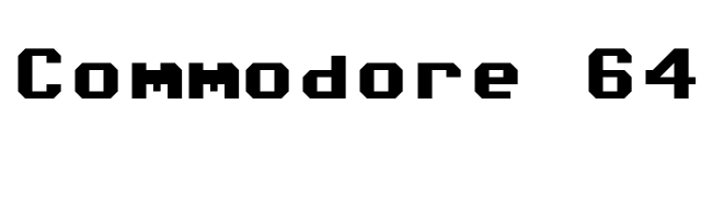 Commodore 64 Angled font preview