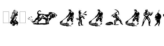 DfPrimitivesOnePlain font preview