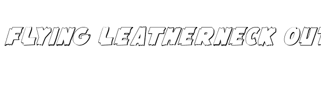 Flying Leatherneck Outline font preview