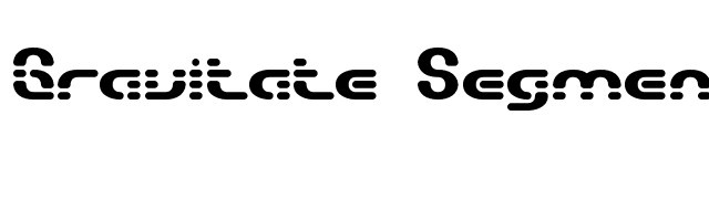 Gravitate Segments BRK font preview
