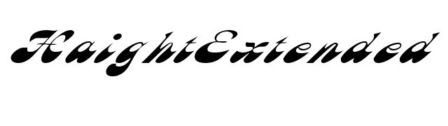HaightExtended Oblique font preview