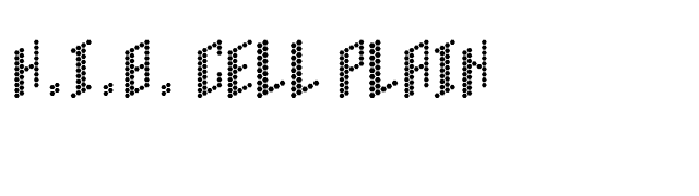 H.I.B. Cell Plain font preview