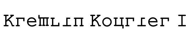 Kremlin Kourier II font preview