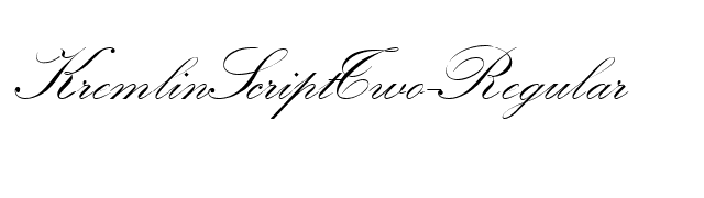 KremlinScriptTwo-Regular font preview