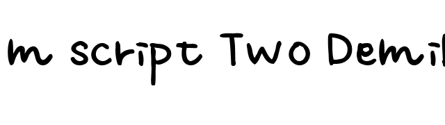 m script Two DemiBold font preview