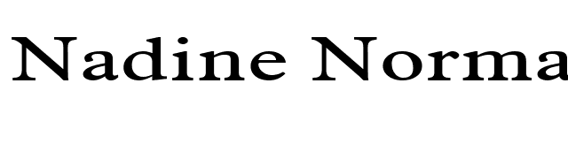 Nadine Normal font preview