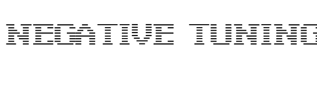 Negative Tuning font preview