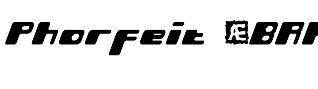 Phorfeit (BRK) font preview