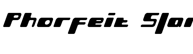Phorfeit Slant BRK font preview