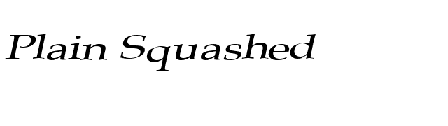 Plain Squashed font preview