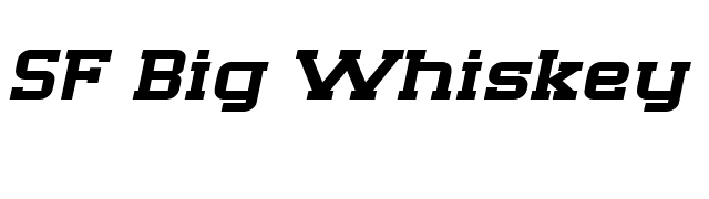 SF Big Whiskey Extended font preview