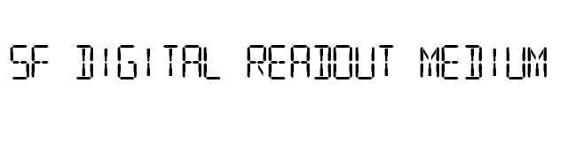 SF Digital Readout Medium font preview