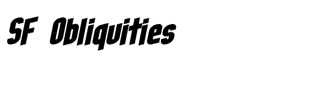 SF Obliquities font preview