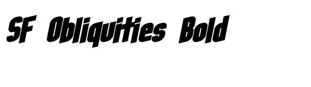 SF Obliquities Bold font preview
