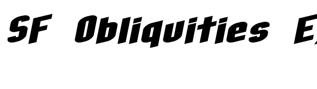 SF Obliquities Extended font preview
