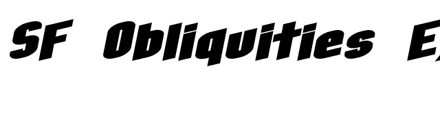 SF Obliquities Extended Bold font preview
