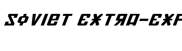 Soviet Extra-Expanded Italic font preview