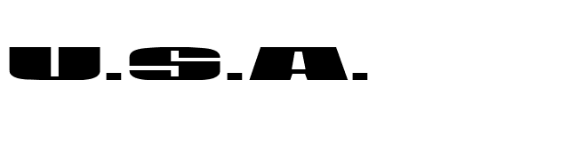 U.S.A. font preview