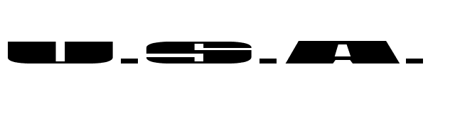 U.S.A. Expanded font preview