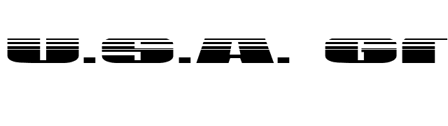 U.S.A. Gradient font preview