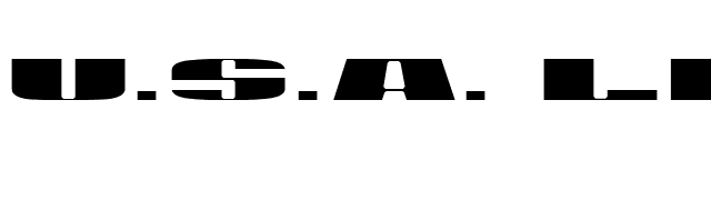 U.S.A. Light font preview