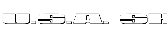 U.S.A. Shadow font preview