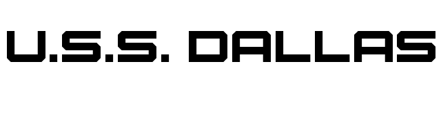 U.S.S. Dallas font preview