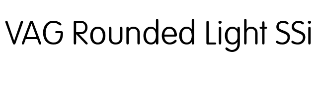 VAG Rounded Light SSi Thin font preview